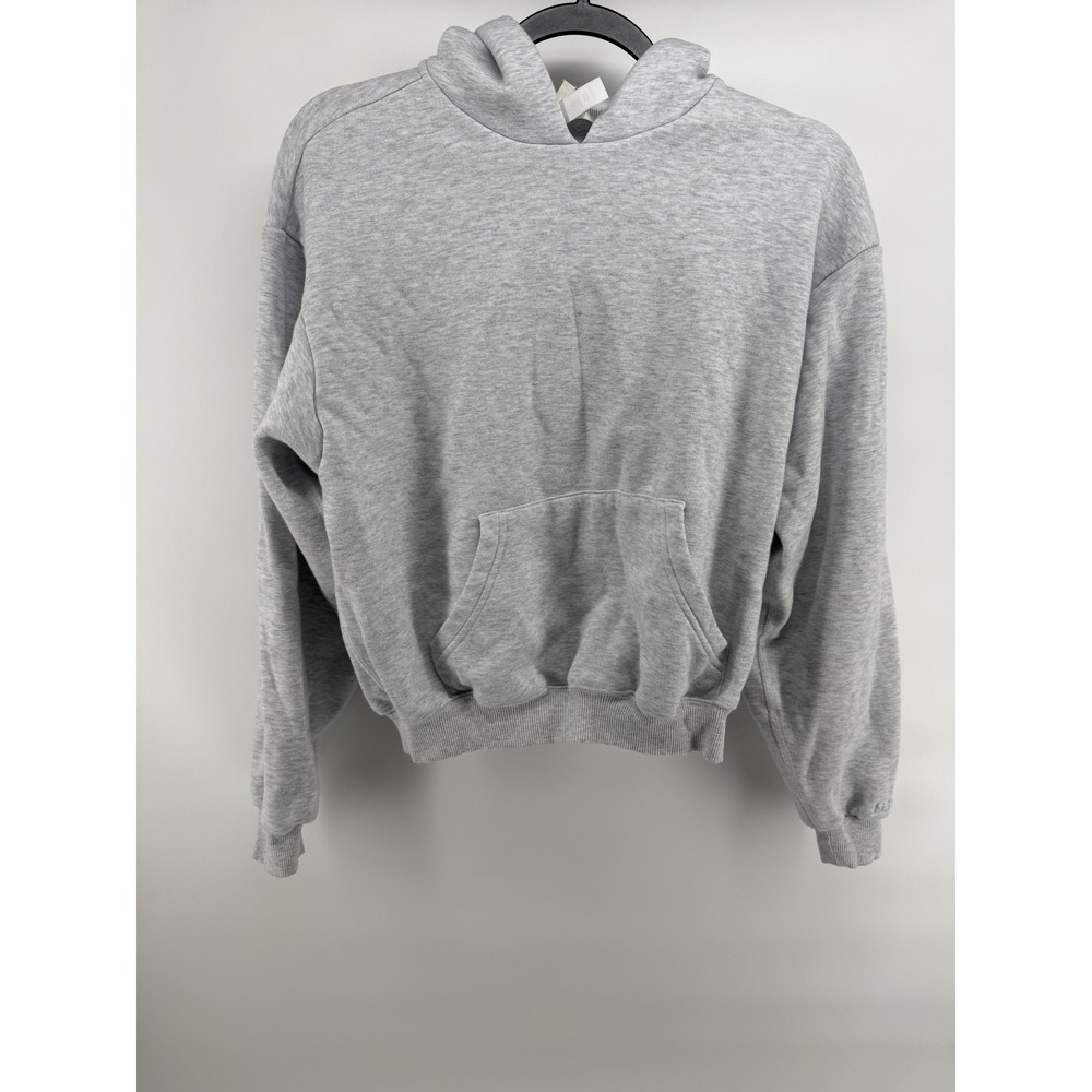 SKIMS Classic Hoodie Heather Grey Fleece Pullover Sweatshirt Medium PL-PLO-8365W
